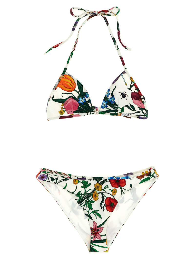 Haut de bikini blanc en polyamide Gucci
