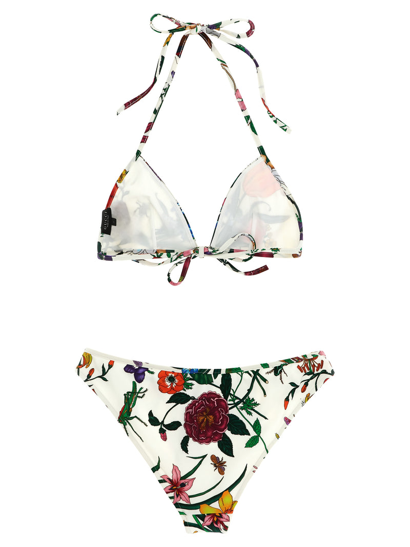 Haut de bikini blanc en polyamide Gucci
