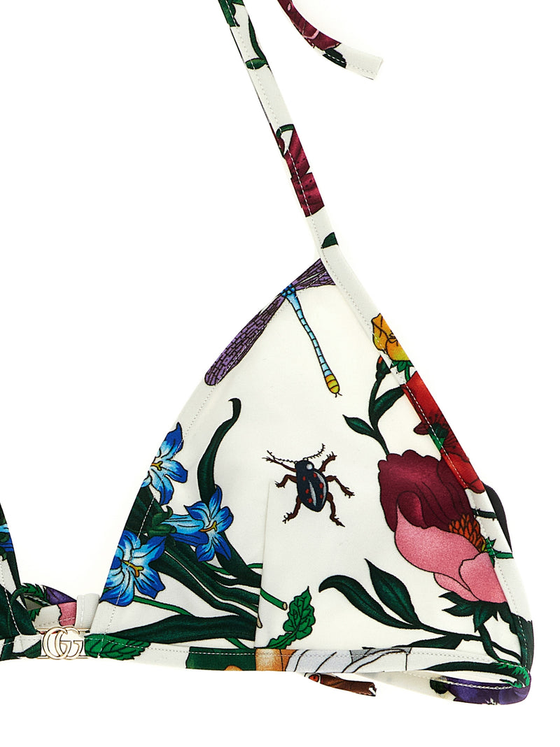 Haut de bikini blanc en polyamide Gucci