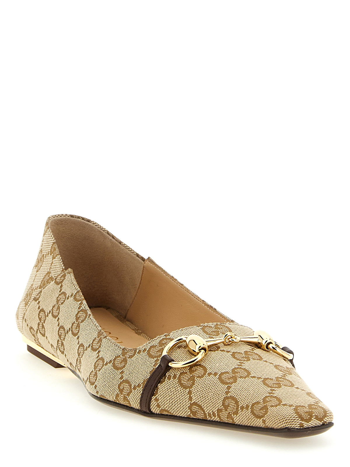 Ballerines Gucci en polyester beige