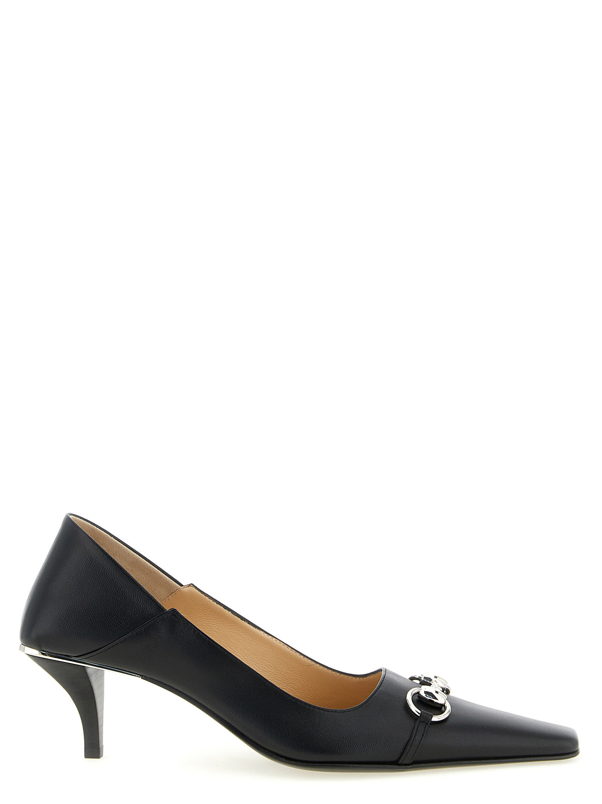 Escarpins Gucci en cuir d'agneau noir à talon mi-haut