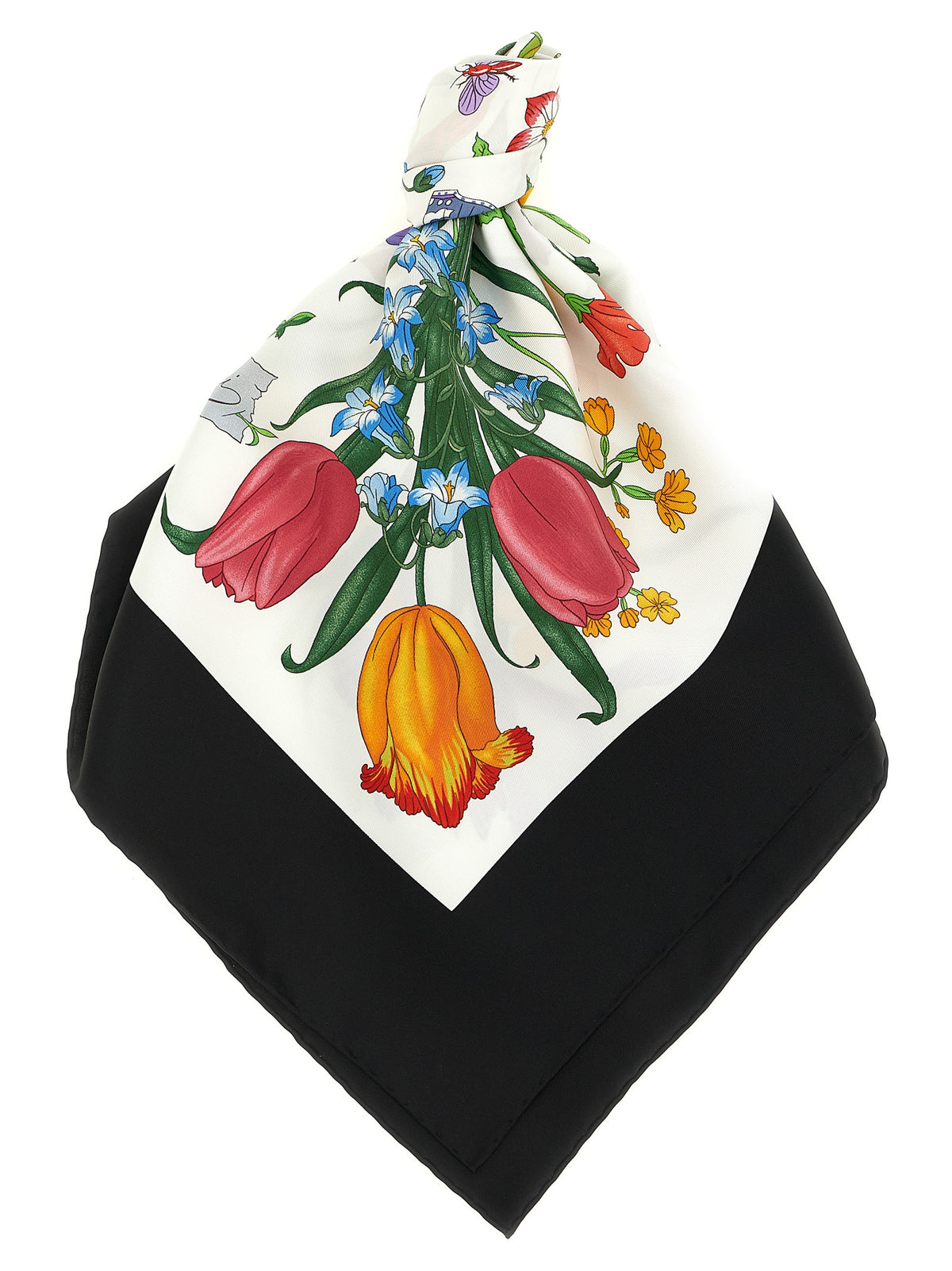 Foulard en soie noire Gucci