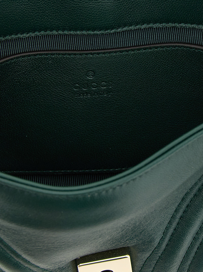 Sac porté épaule Gucci en cuir d'agneau bicolore