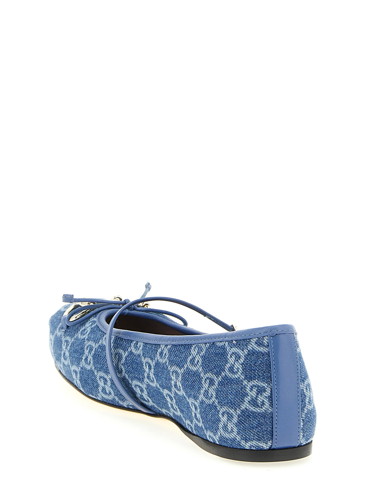 Gucci Blue Cotton GG Denim Ballet Flats for Women