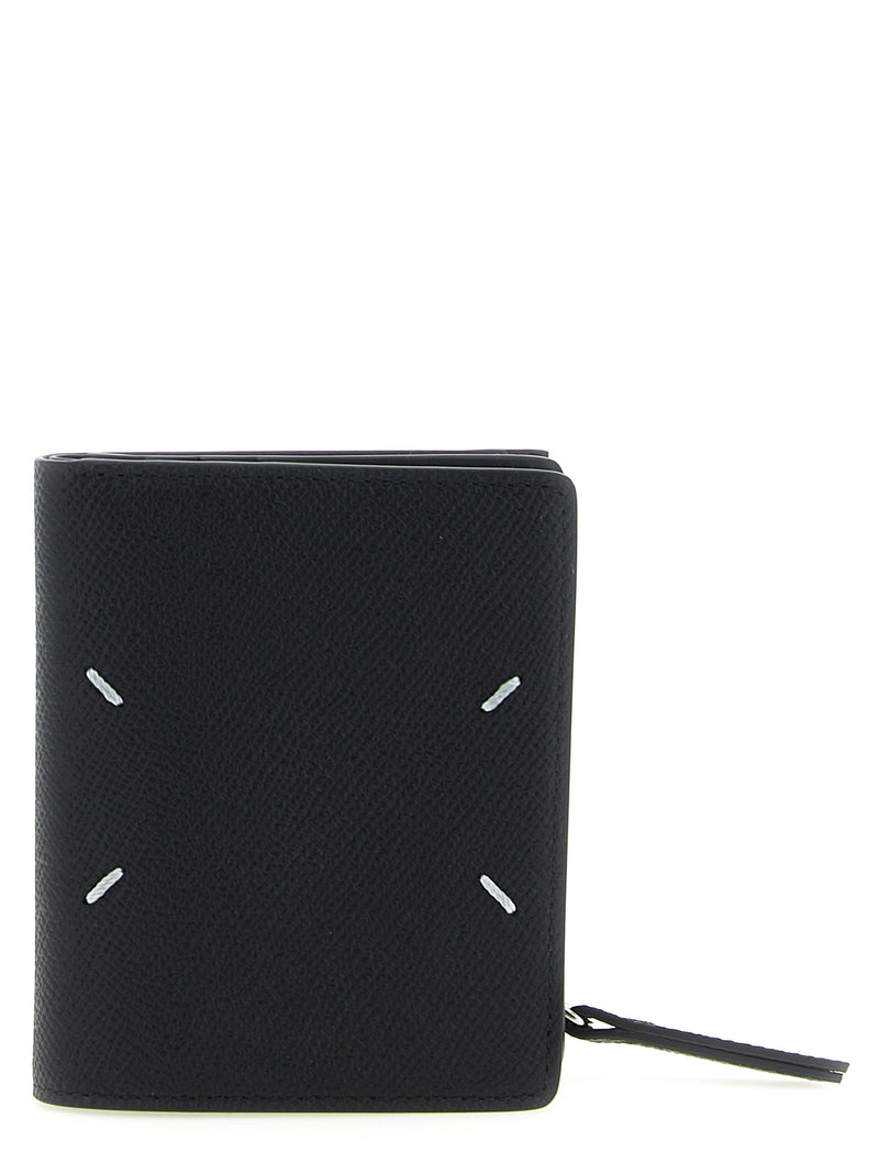Porte-cartes en cuir de veau noir Maison Margiela