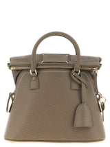Sac porté épaule Maison Margiela en cuir de veau gris