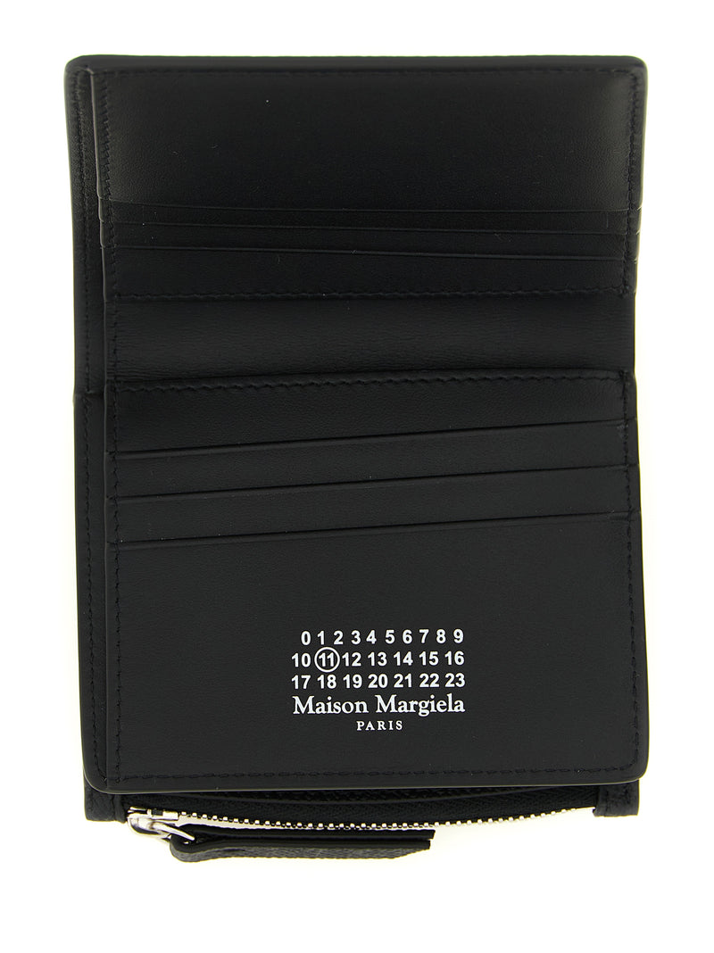 Porte-cartes en cuir de veau noir Maison Margiela