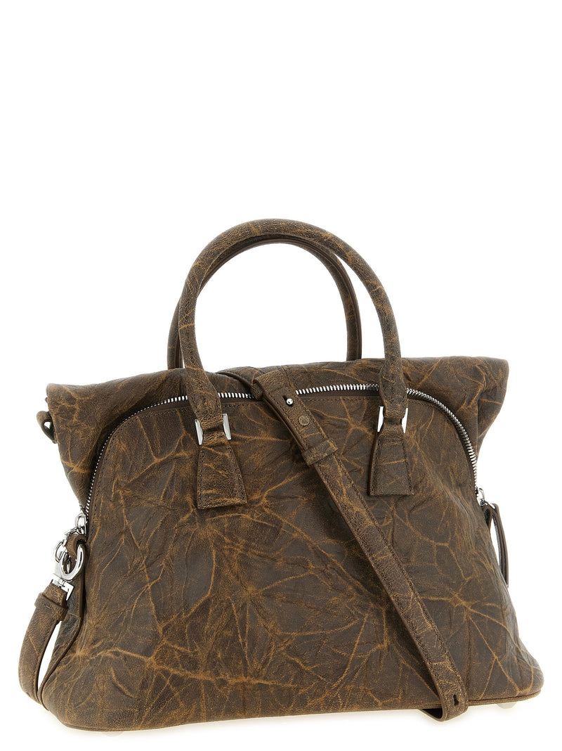 Sac bandoulière Maison Margiela en cuir de chèvre marron