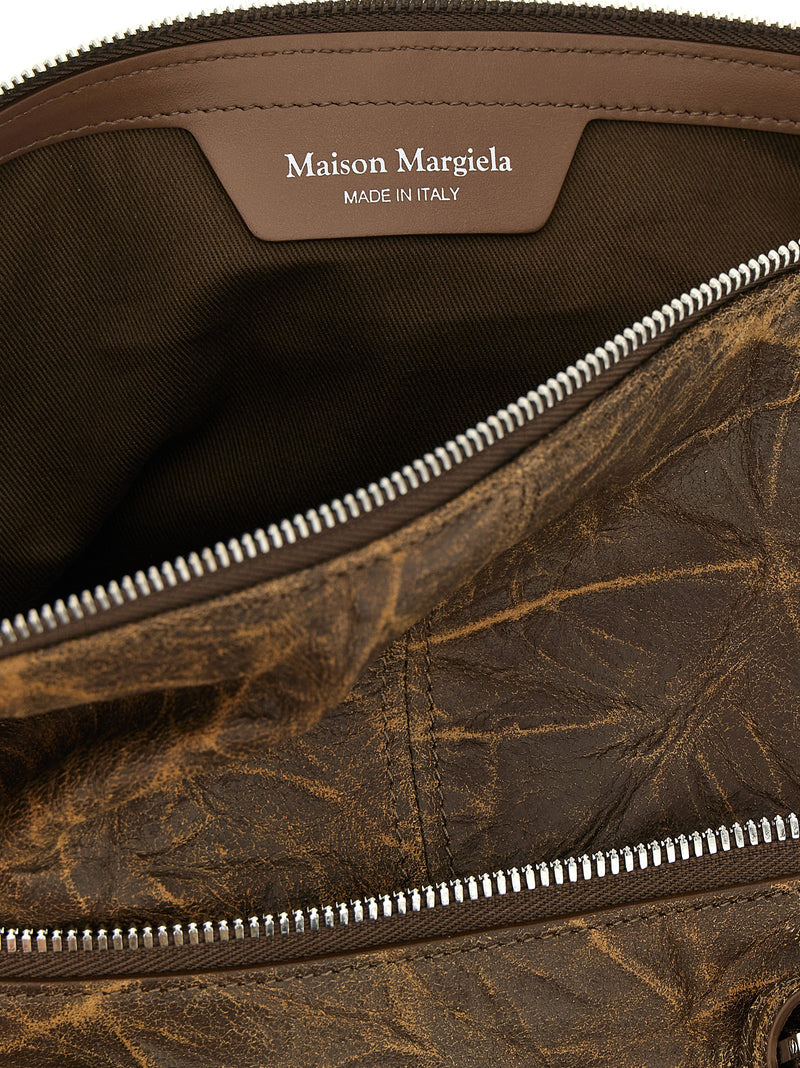 Sac bandoulière Maison Margiela en cuir de chèvre marron