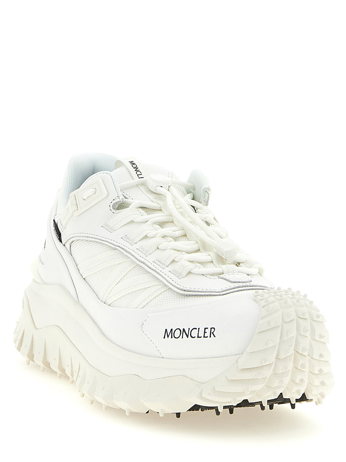 Moncler Trailgrip GTX White Leather Athletic Sneakers