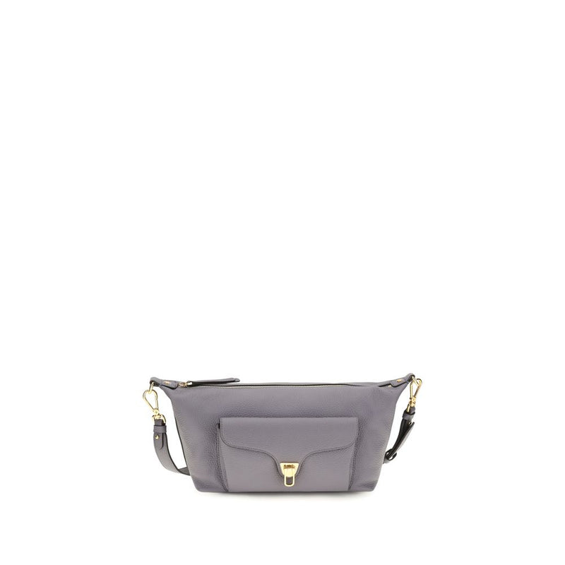 Coccinelle Gray Calf Leather Bos Taurus Shoulder Bag