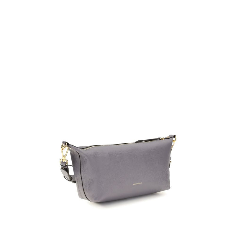 Coccinelle Gray Calf Leather Bos Taurus Shoulder Bag