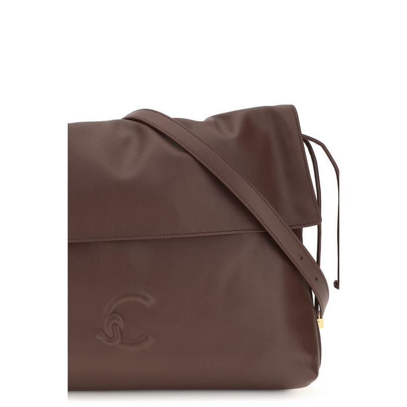 Coccinelle Lidia Brown Calf Leather Shoulder Bag