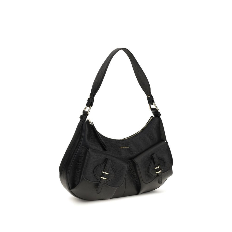 Coccinelle Black Calf Leather Bos Taurus Shoulder Bag