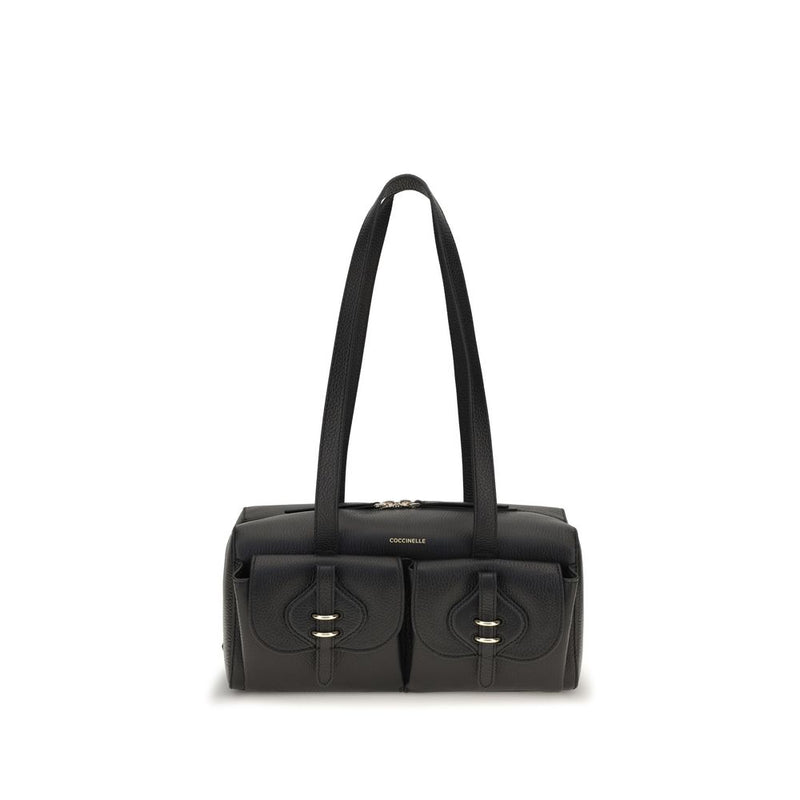 Coccinelle Black Calf Leather Bos Taurus Shoulder Bag