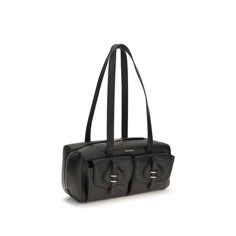 Coccinelle Black Calf Leather Bos Taurus Shoulder Bag