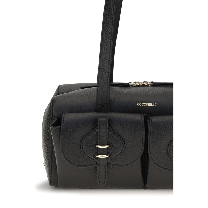 Coccinelle Black Calf Leather Bos Taurus Shoulder Bag