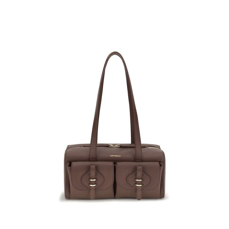 Coccinelle Mavery Brown Calf Leather Shoulder Bag