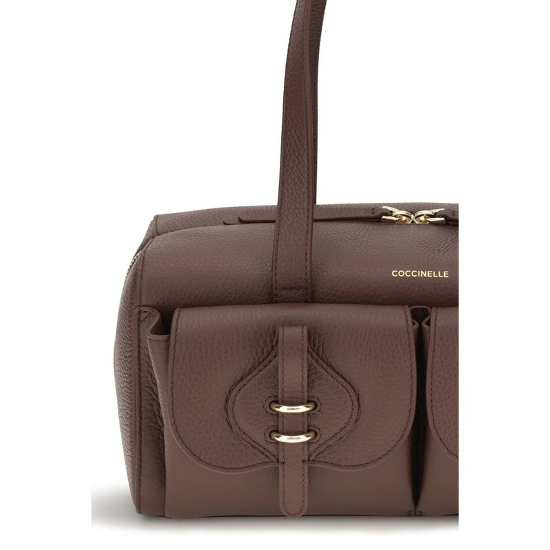 Coccinelle Mavery Brown Calf Leather Shoulder Bag