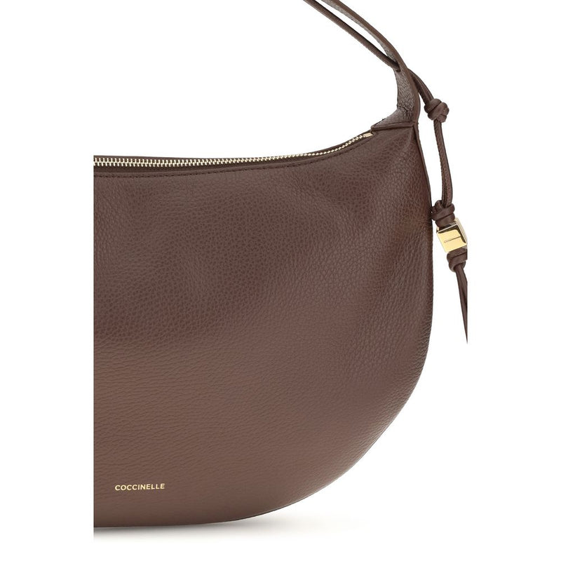 Coccinelle Brown Calf Leather Bos Taurus Shoulder Bag