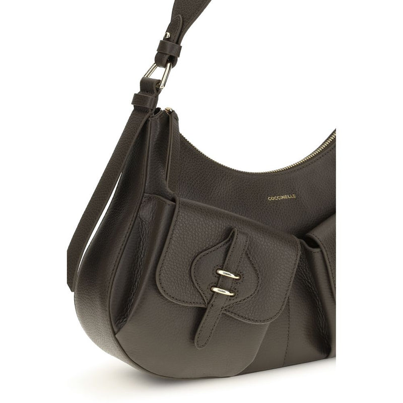 Coccinelle Brown Calf Leather Bos Taurus Shoulder Bag