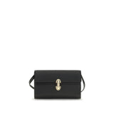 Savette Black Calf Leather Bos Taurus Shoulder Bag