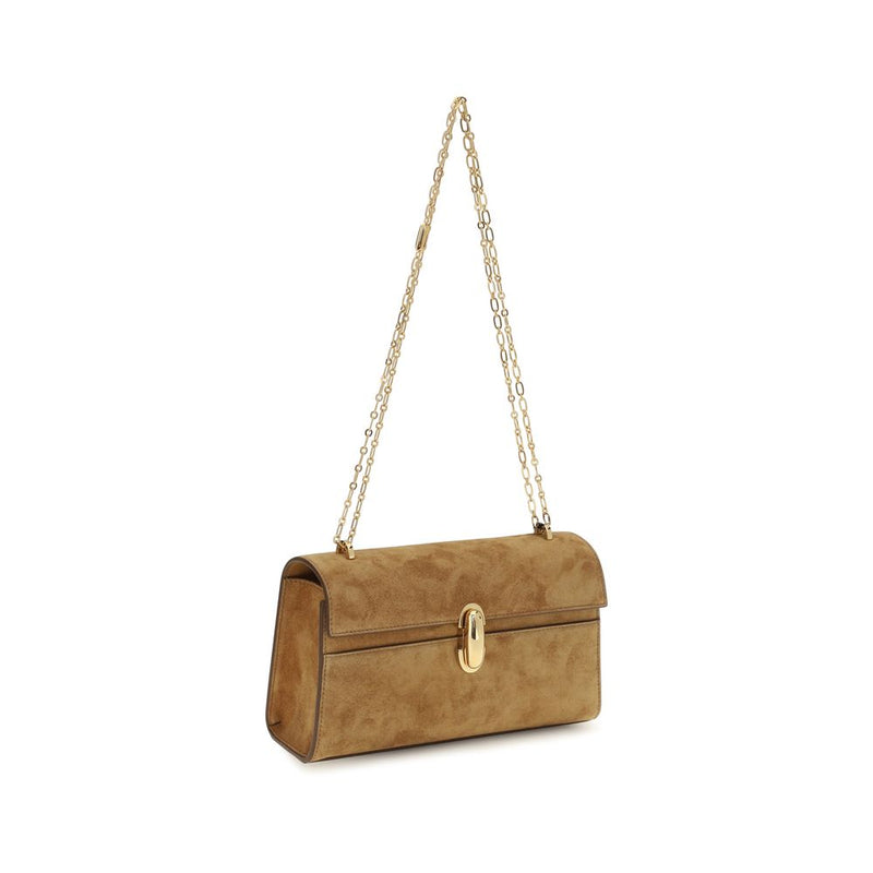 Savette Beige Calf Leather Bos Taurus Clutch Bag