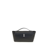 Savette Clutch Bag en Cuir de Veau Noir Bos Taurus