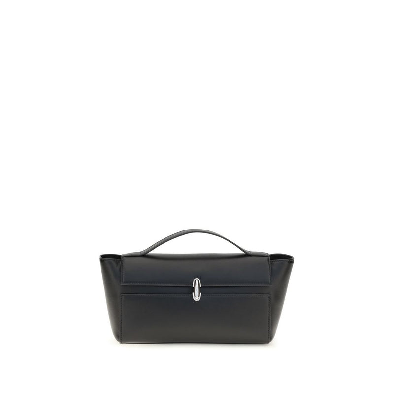 Savette Clutch Bag en Cuir de Veau Noir Bos Taurus