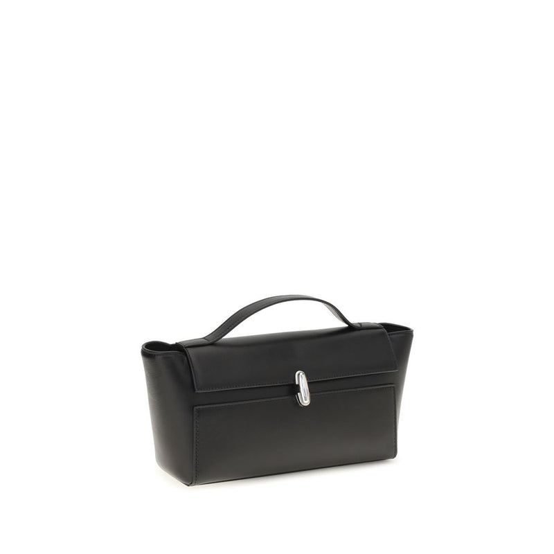 Savette Clutch Bag en Cuir de Veau Noir Bos Taurus