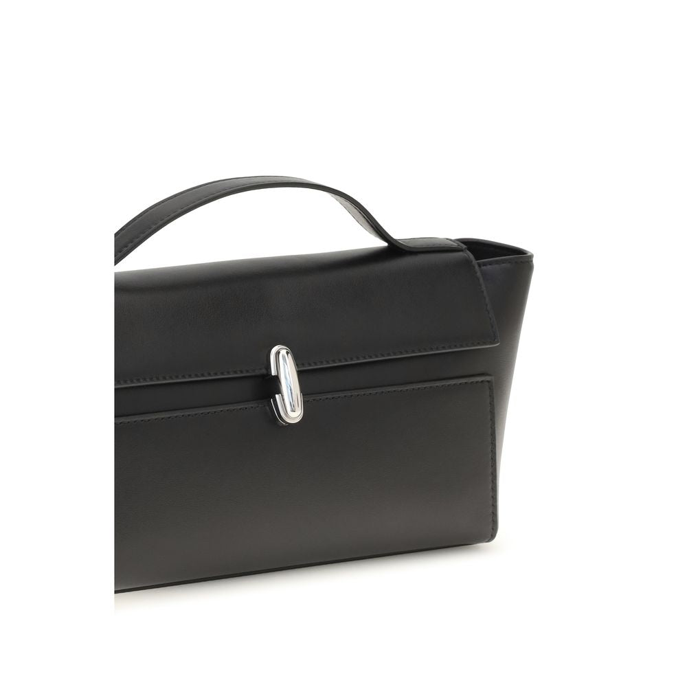Savette Clutch Bag en Cuir de Veau Noir Bos Taurus