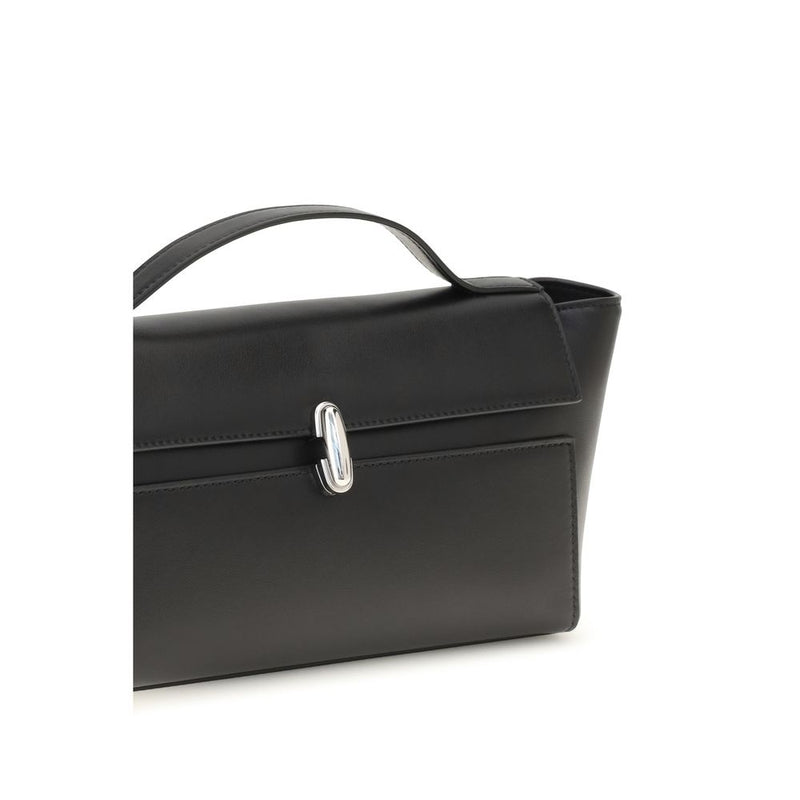 Savette Clutch Bag en Cuir de Veau Noir Bos Taurus