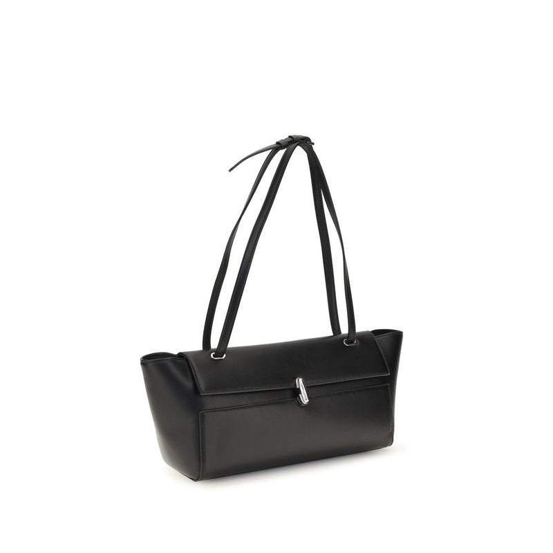 Savette Black Calf Leather Bos Taurus Shoulder Bag