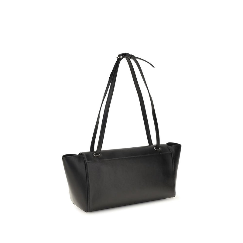 Savette Black Calf Leather Bos Taurus Shoulder Bag