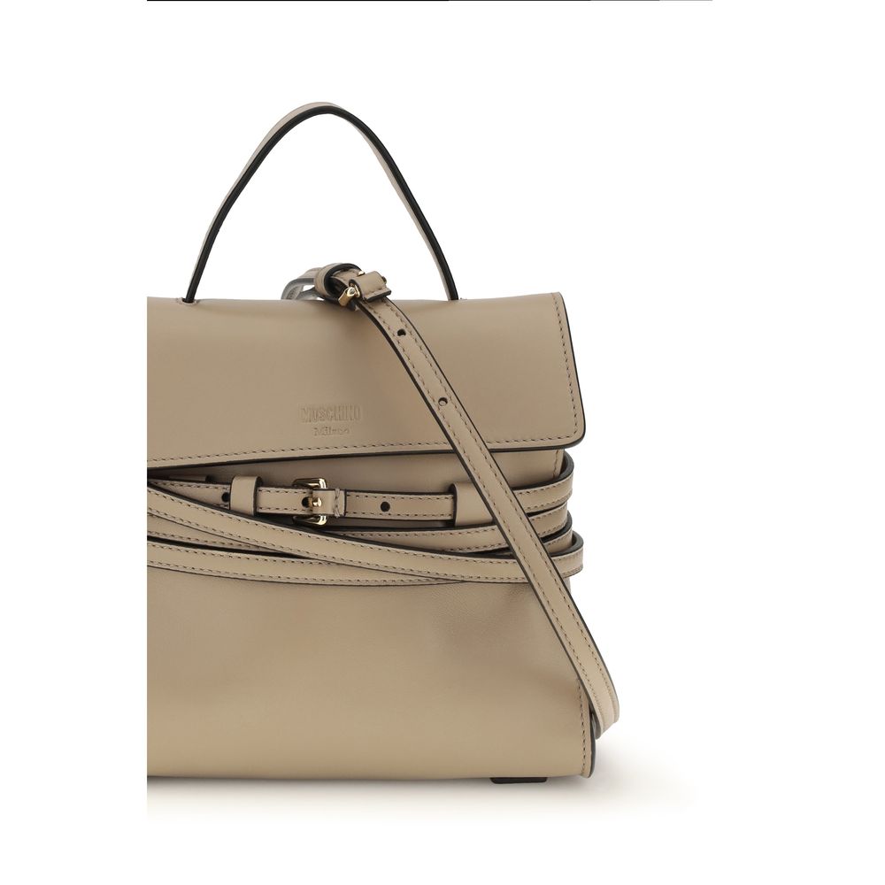 Sac à main Moschino en chèvre beige