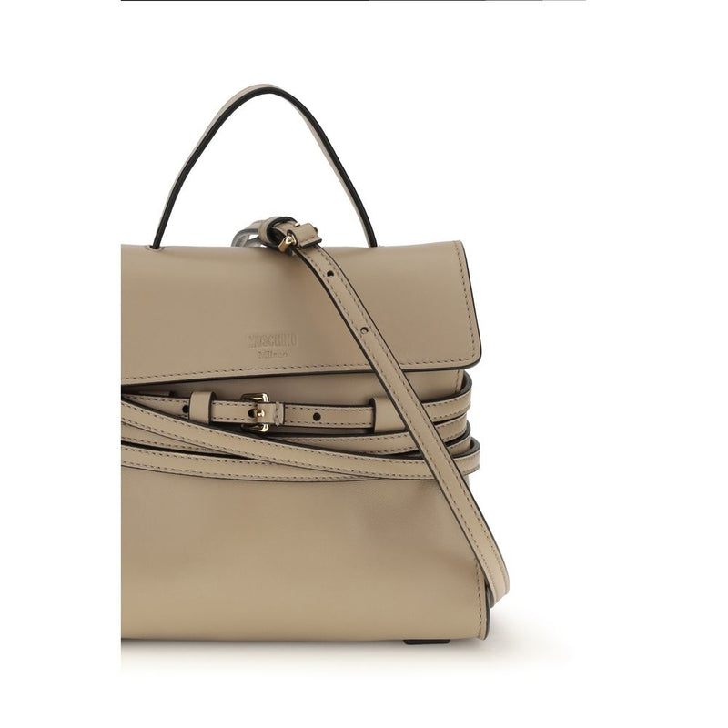Sac à main Moschino en chèvre beige