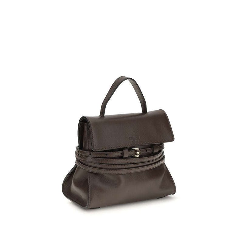 Sac à main Moschino en peau de chèvre marron