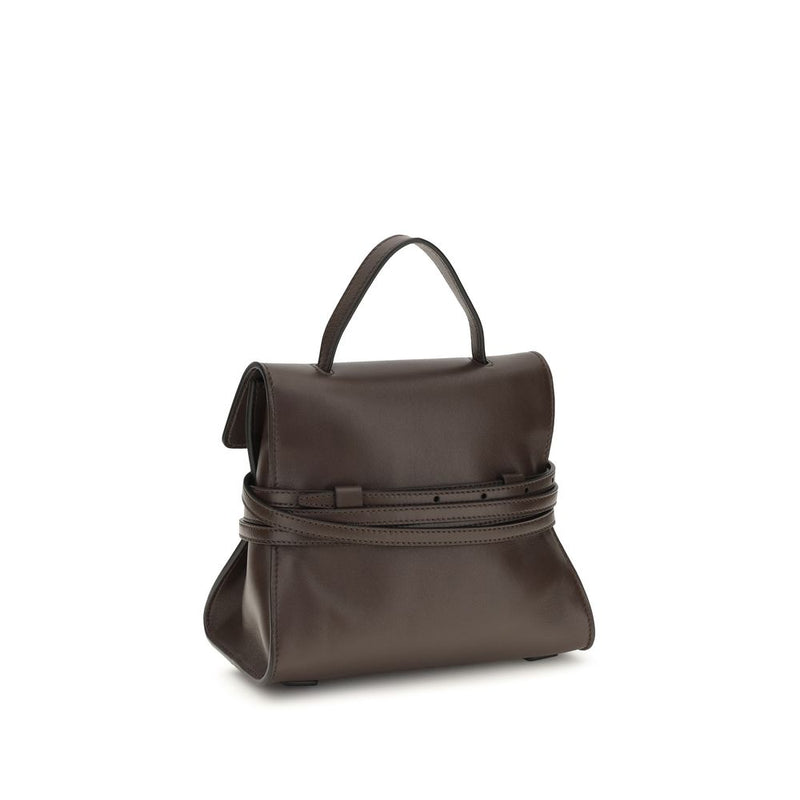 Sac à main Moschino en peau de chèvre marron