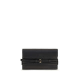 Portefeuille Moschino en cuir de chèvre noir