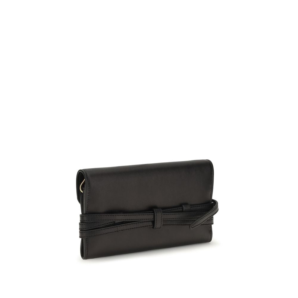 Portefeuille Moschino en cuir de chèvre noir