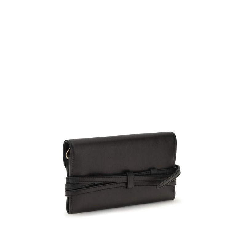 Portefeuille Moschino en cuir de chèvre noir