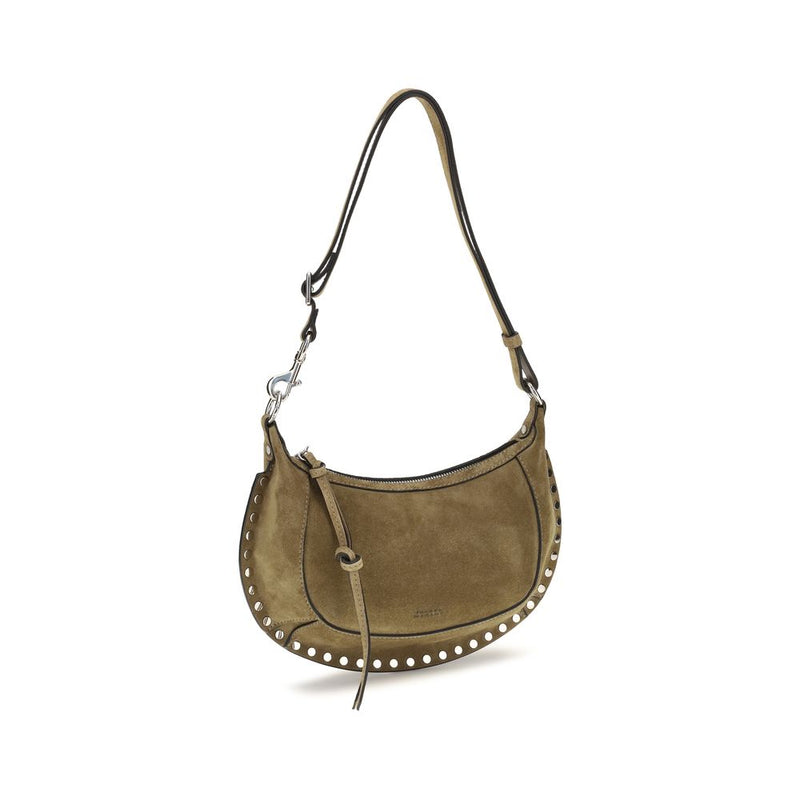 Isabel Marant Oskan Moon Beige Calf Leather Shoulder Bag