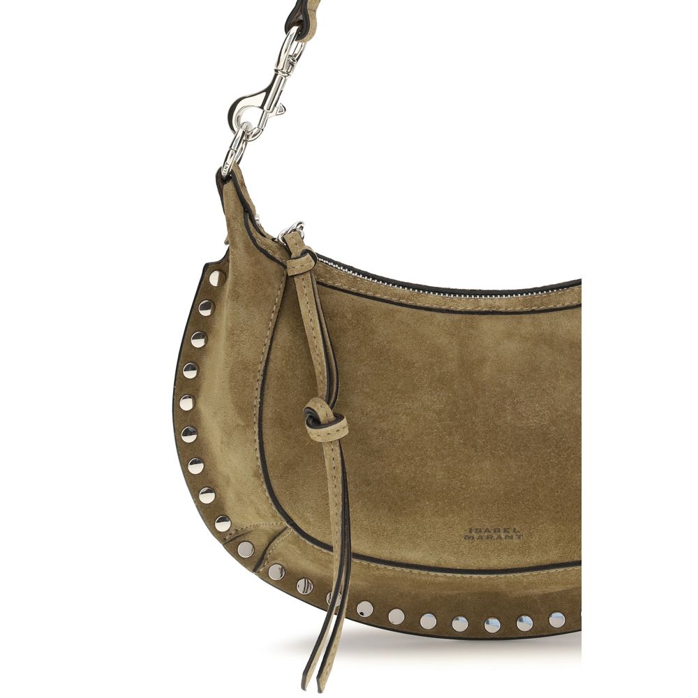 Isabel Marant Oskan Moon Beige Calf Leather Shoulder Bag