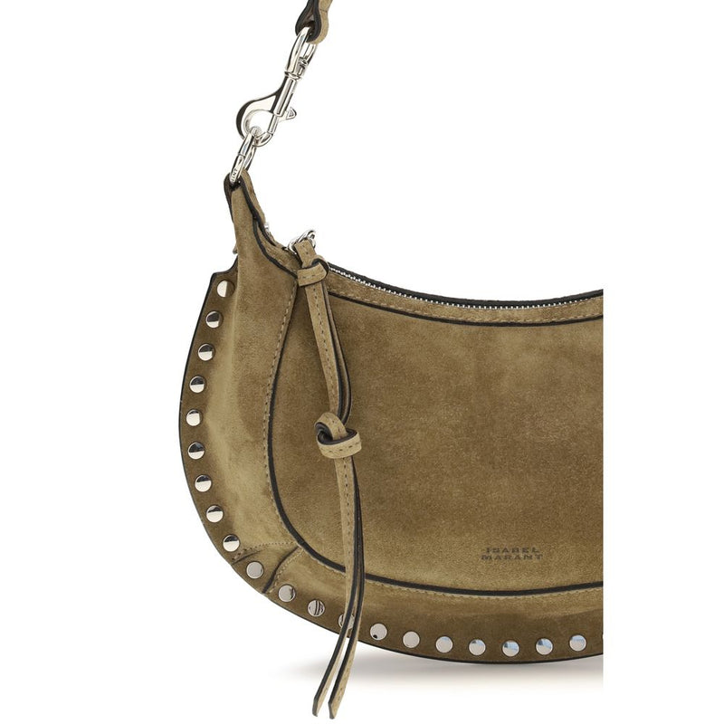 Isabel Marant Oskan Moon Beige Calf Leather Shoulder Bag