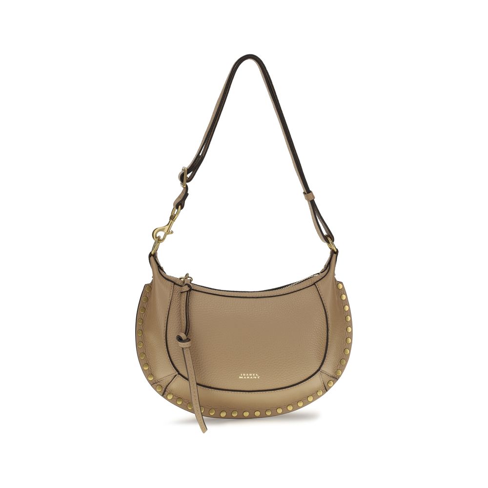 Isabel Marant Oskan Moon Beige Calf Leather Shoulder Bag