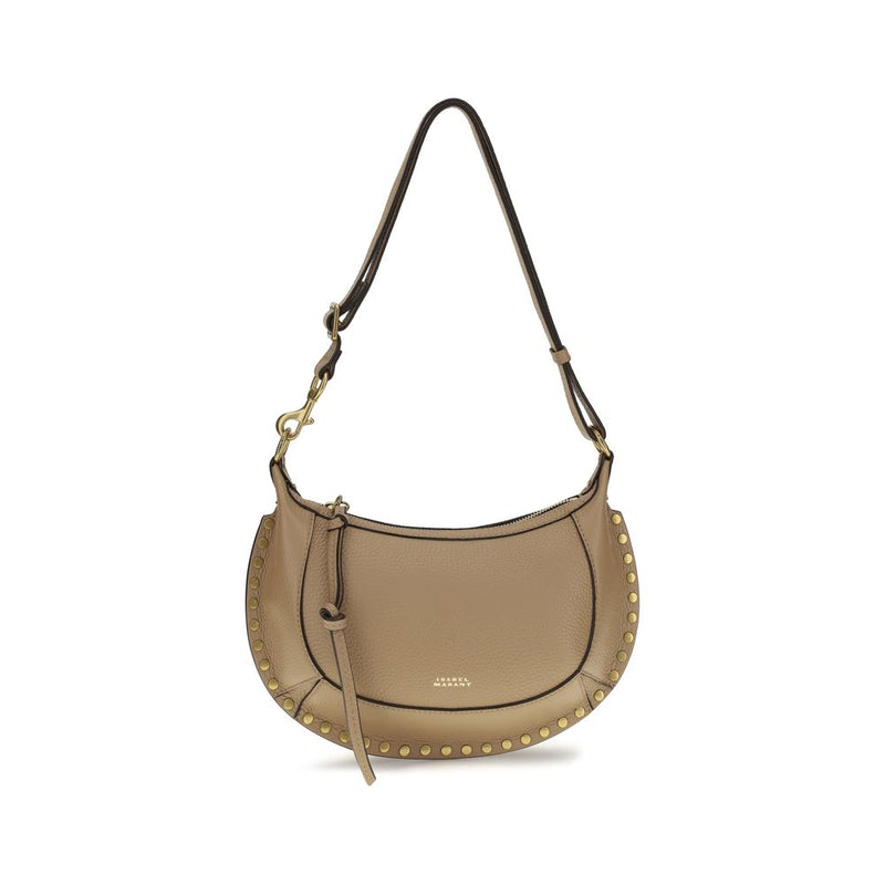Isabel Marant Oskan Moon Beige Calf Leather Shoulder Bag