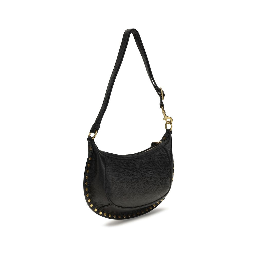 Isabel Marant Oskan Moon Black Calf Leather Shoulder Bag