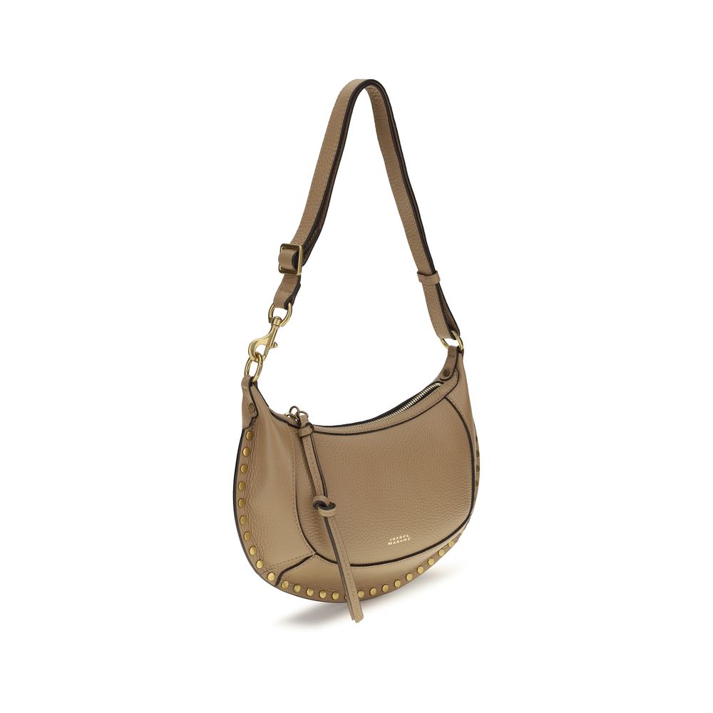 Isabel Marant Oskan Moon Beige Calf Leather Shoulder Bag