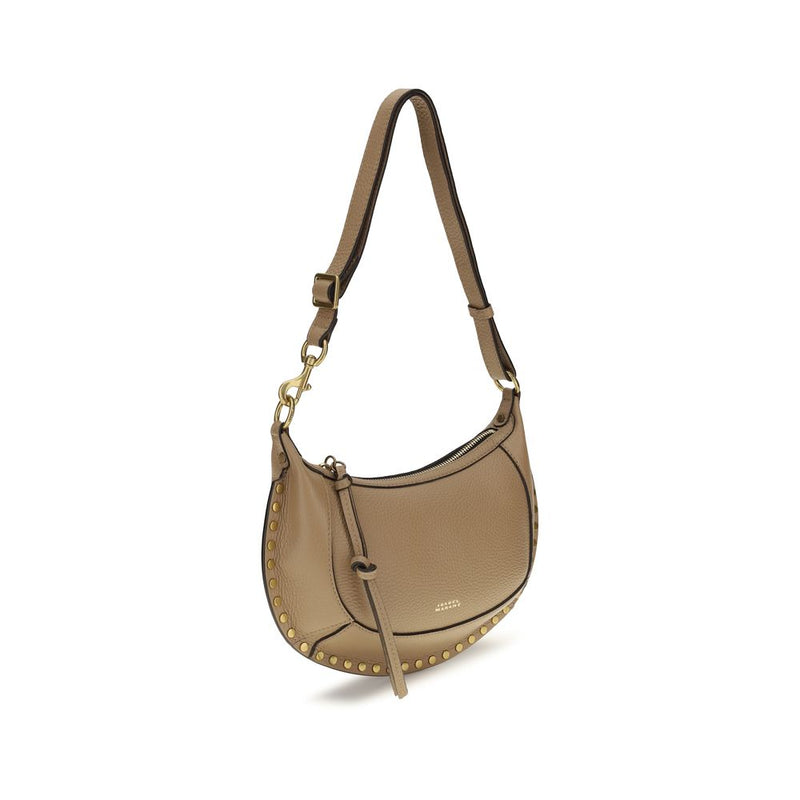 Isabel Marant Oskan Moon Beige Calf Leather Shoulder Bag