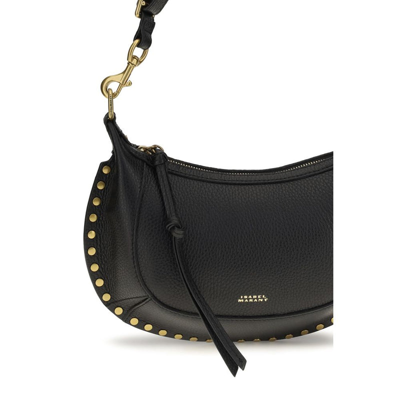 Isabel Marant Oskan Moon Black Calf Leather Shoulder Bag